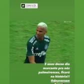 Deyverson divulga publicao com msica do Corinthians e pede desculpas  torcida do Palmeiras |...