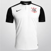 Camisa Nike Corinthians I 15/16 s/n - Jogador - Branco e Preto