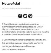 Marcelo Braga on Twitter: 'Corinthians emite nota e diz que as informaes de Itair Machado sobre...