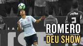 Romero domina a bola e faz embaixadinhas de cabea contra o Palmeiras - YouTube