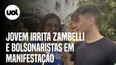 Jovem questiona Carla Zambelli em manifestao pr-Bolsonaro e irrita apoiadores do governo -...