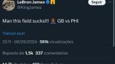 Lebron James detona gramado de estdio do Corinthians: 'Uma m*'