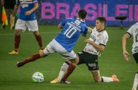 Mateus Vital no jogo contra o Bahia, na Neo Qumica Arena, pelo Brasileiro
