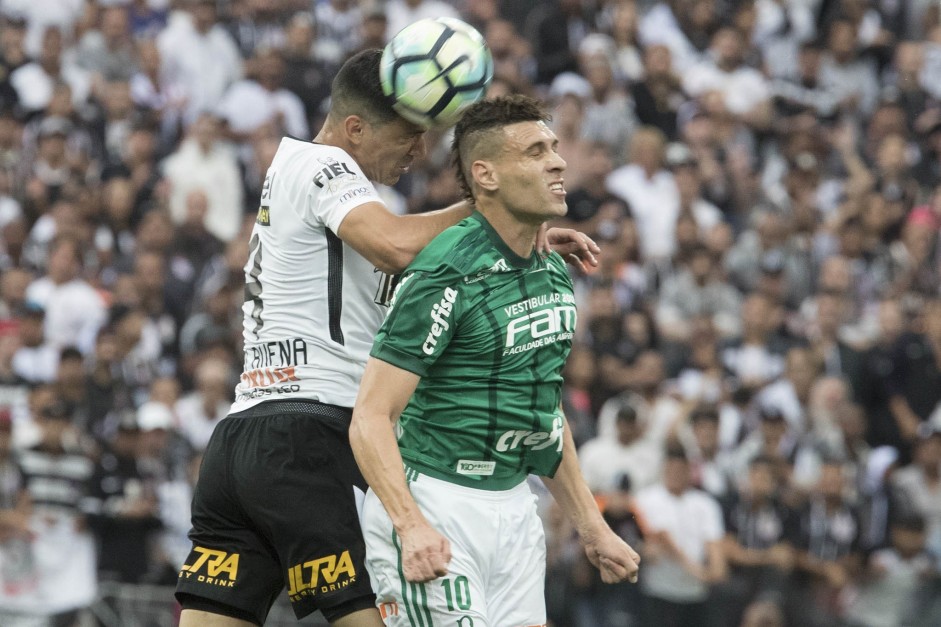 Balbuena comemorou algumas vezes em duelos contra o Palmeiras