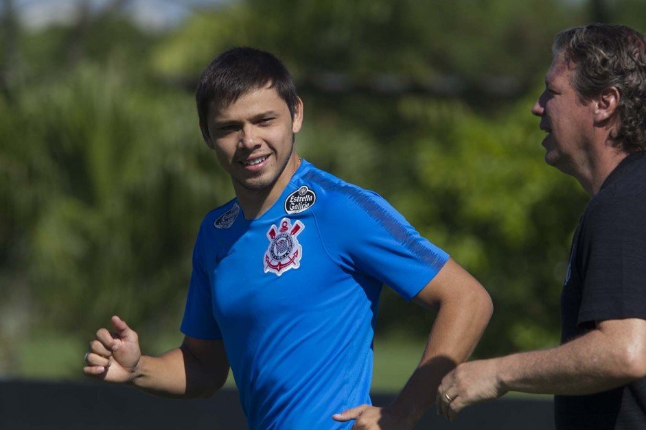 Paraguaio Romero durante treino de pr-temporada 2019