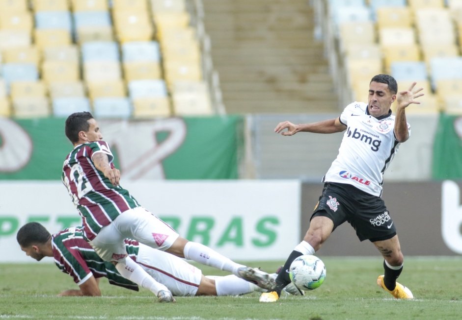 Gabriel no jogo contra o Fluminense, no Maracan